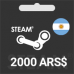 Steam Wallet Gift Card 2000 ARS Key ARGENTINA